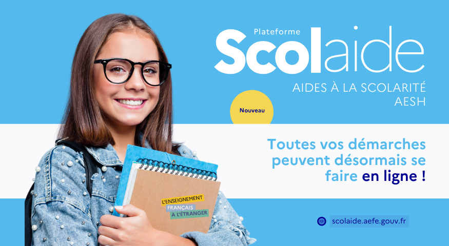 Scolaide แพลตฟอร์ม AEFE สำหรับความช่วยเหลือด้านการศึกษาและ AESH — ดำเนินการออนไลน์ (scolaide.aefe.gouv.fr)